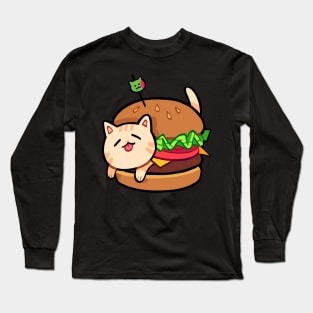 burger cat Long Sleeve T-Shirt